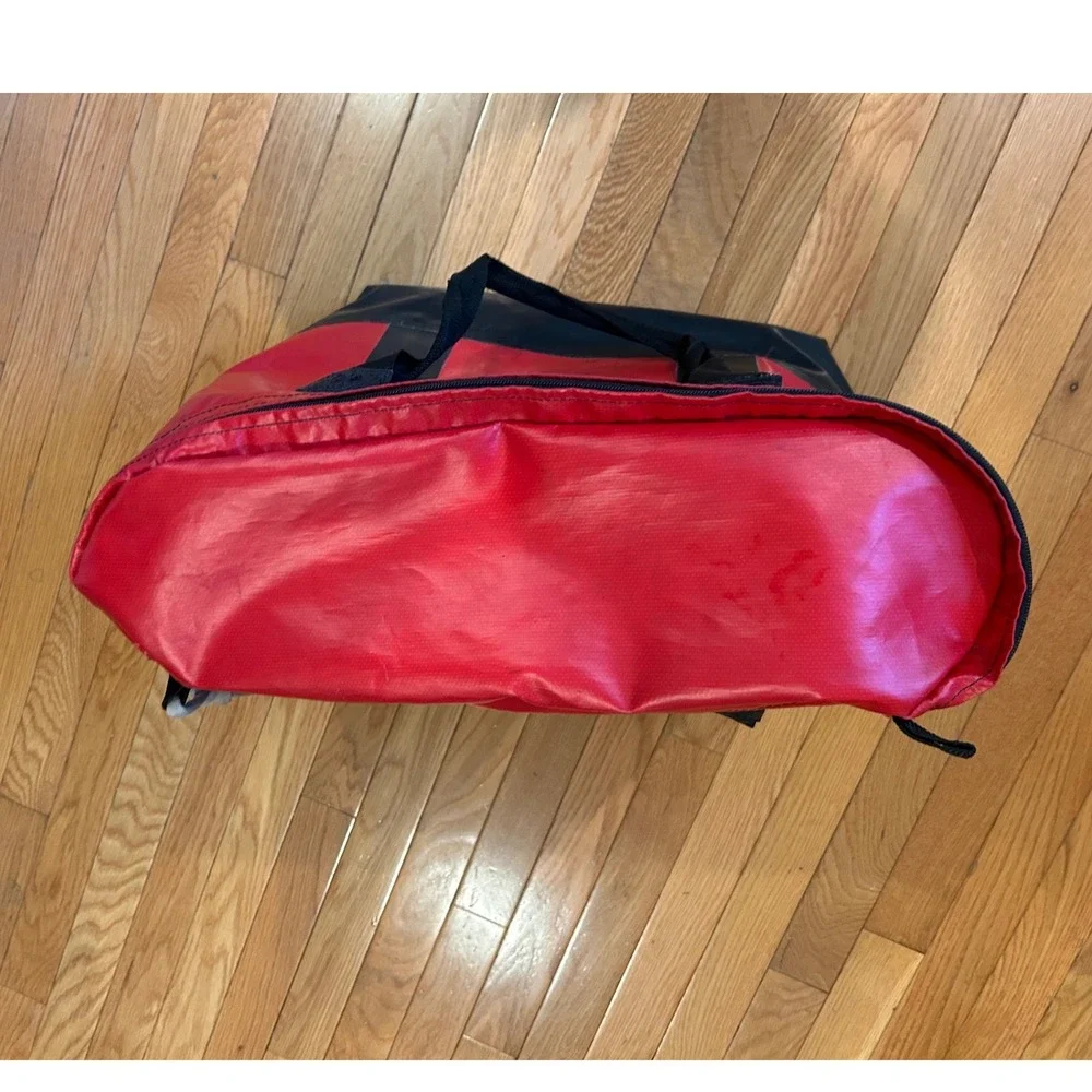 Rare Vintage L.L.Bean Red Waterproof Tote Bag Zip Top Large colab Seattle Sports